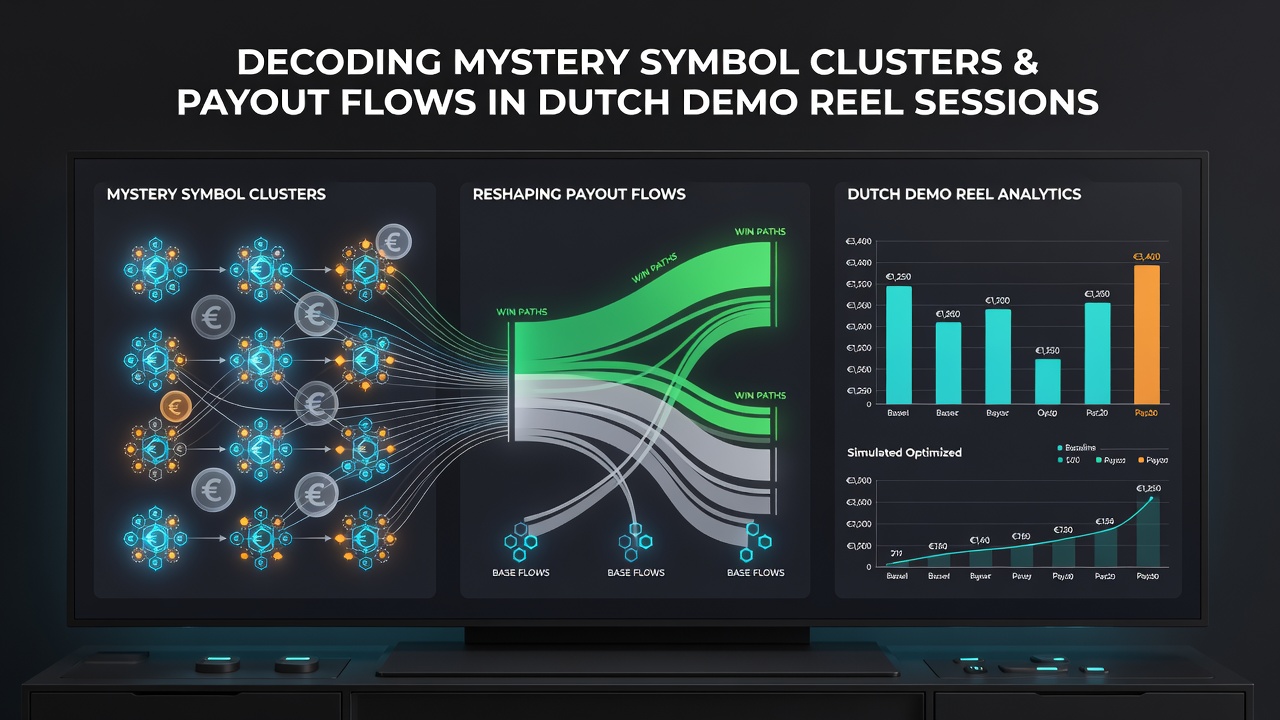 Cluster formaties en payout diagrammen in demo reel sessies voor Nederlandse spelers
