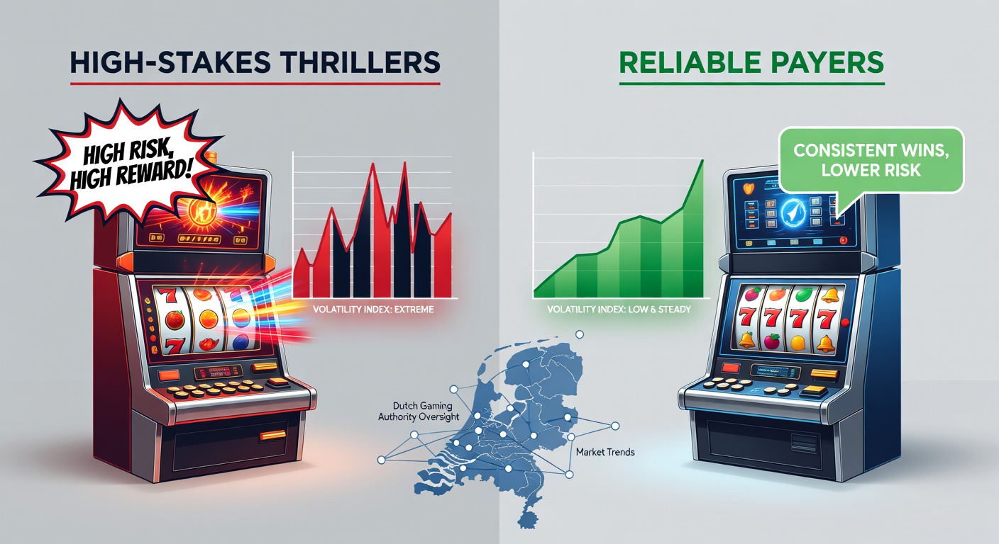 Vergelijkingstabel van high- en low-volatility slots met RTP en winfrequenties