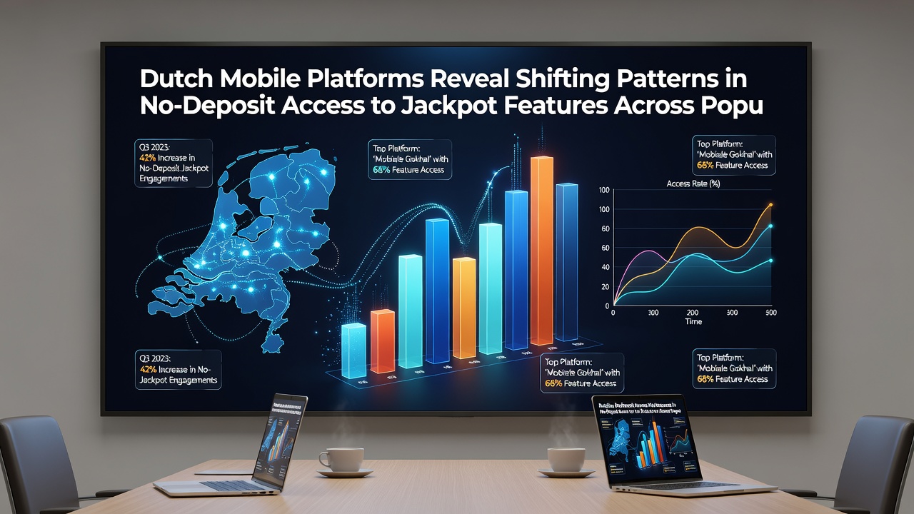 Grafiek met verschuivende patronen in mobiele no-deposit jackpot toegang