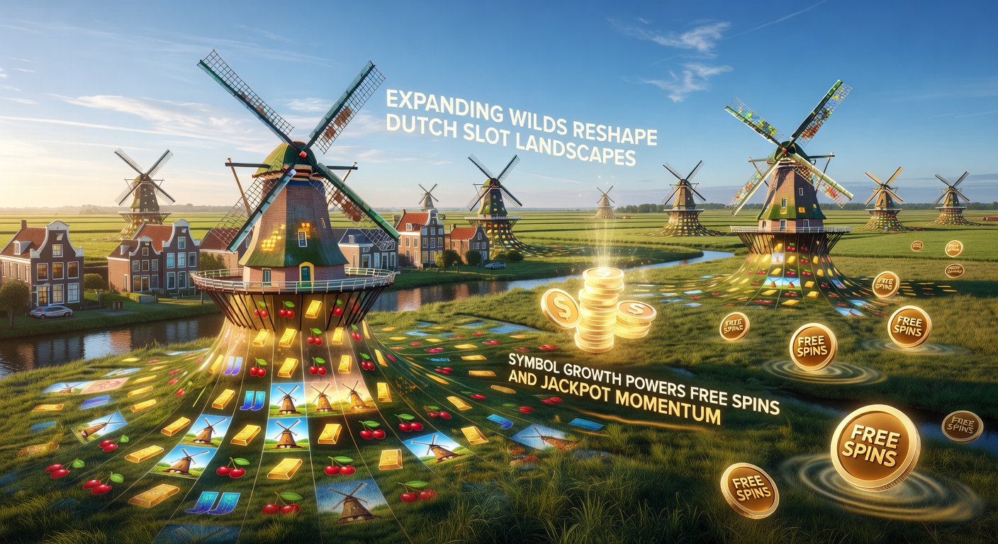 Mobiel scherm met jackpotmeter die oploopt door een uitbreidend wild, free spins in actie op een Nederlands casino-app