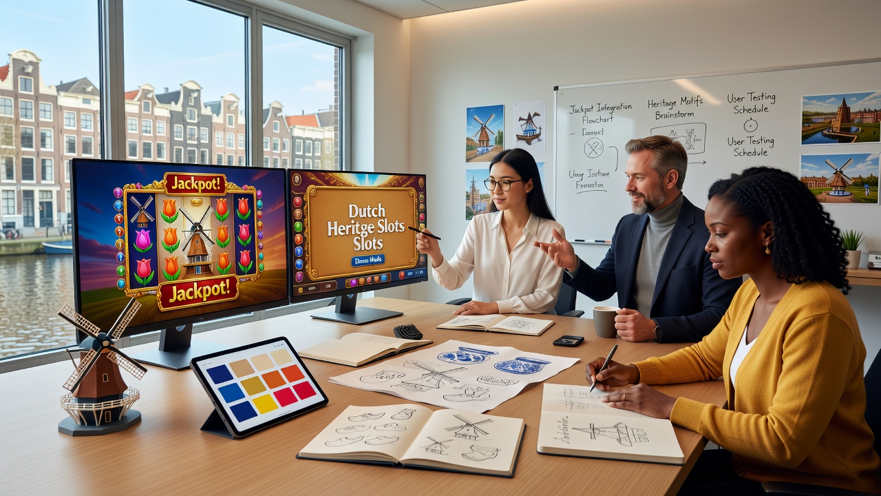 Ontwerpproces van jackpot-demo spellen met Nederlandse erfgoedthema's