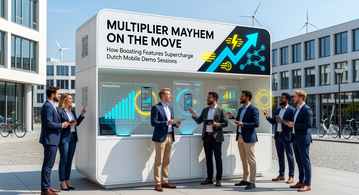 Schermafbeelding van een mobiele slot met exploderende multipliers die winsten vermenigvuldigen tijdens een demo-sessie